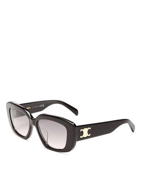 CELINE Triomphe 55mm Rectangular Sunglasses .